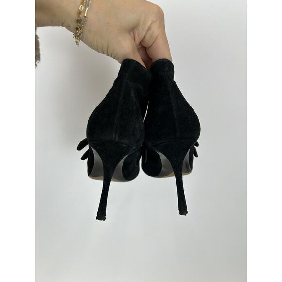 TABITHA SIMMONS Black Buckle Strap Goth Winklepicker Pointed Toe Stiletto 38 - Picture 7 of 10